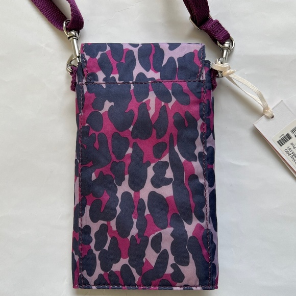 New Kipling Organiser Print Crossbody Shoulder Mini Bag Nylon Pink Camo NWT - Picture 5 of 7